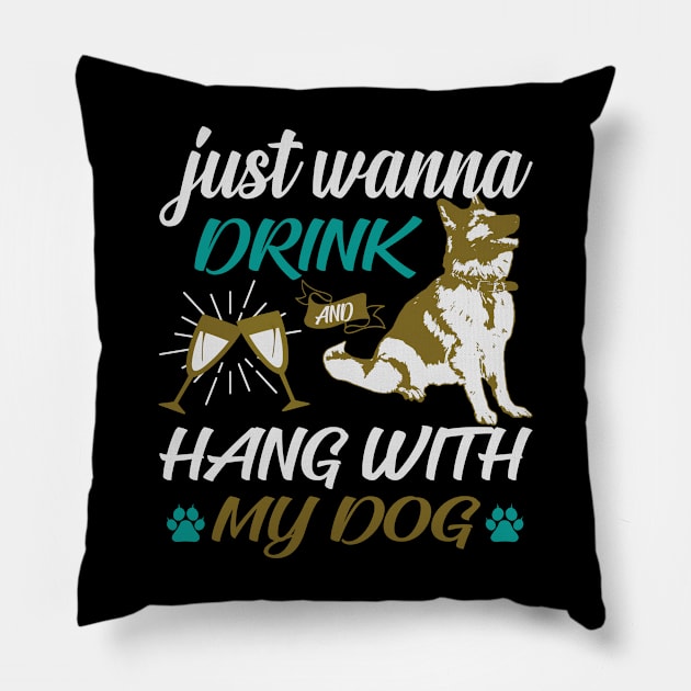 Hang With My Dog Pillow by We Print On Gifts