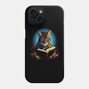 Ocelot Reads Book Phone Case