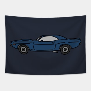 side vintage muscle car view Tapestry