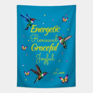 Harmony in Flight: Hummingbird and Butterflies Energetic Renewal Tapestry