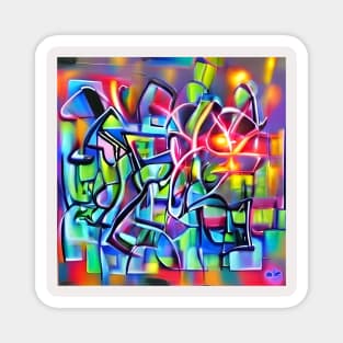 Neon Graffiti Magnet