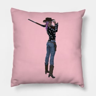 Punk Cowgirl Pillow