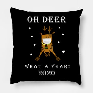 Funny Oh Deer What a Year Face Mask 2020 Pillow
