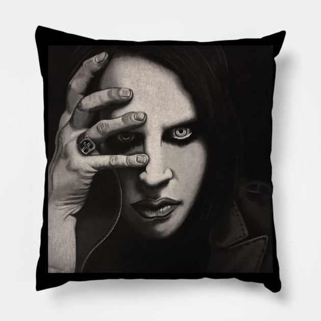 marlyn manson Pillow by quardo