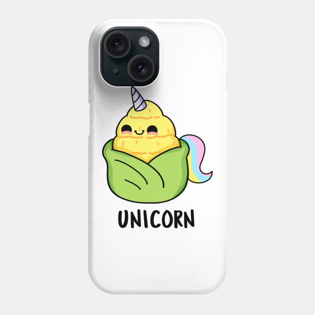 Uni Corn Cute Unicorn Pun Phone Case by punnybone