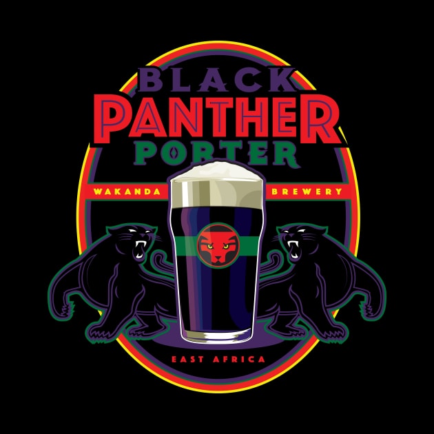 Black Panther Porter by MindsparkCreative