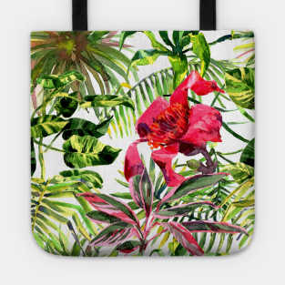 Seamless tropical flower Tote