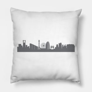 Yokohama in gray Pillow