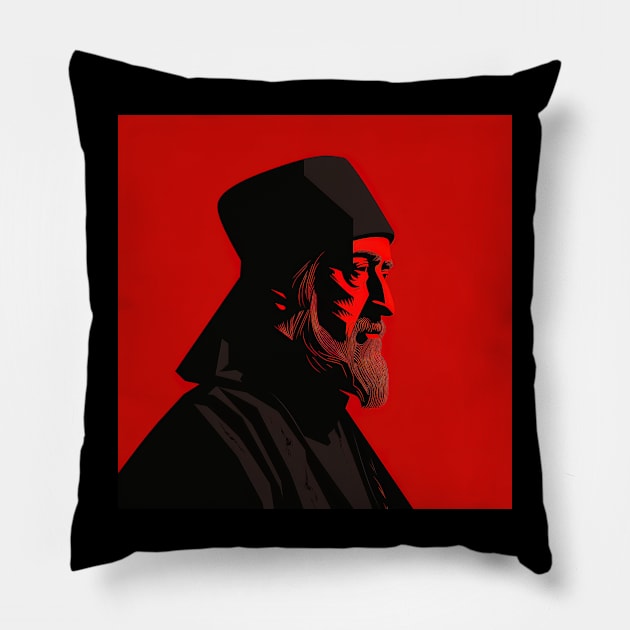 Geoffrey Chaucer Pillow by ComicsFactory
