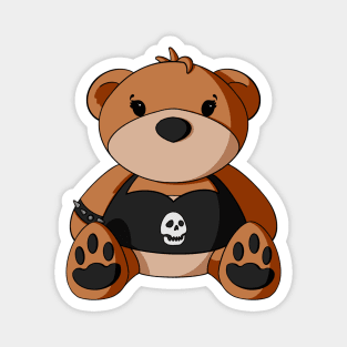 Punk Girl Teddy Bear Magnet