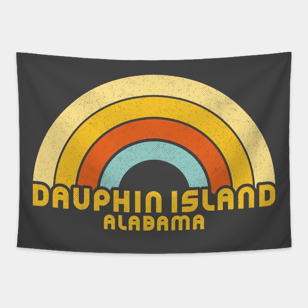 Retro Dauphin Island Alabama Tapestry by dk08