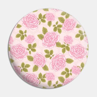 Pretty Pink Spring Roses Pin