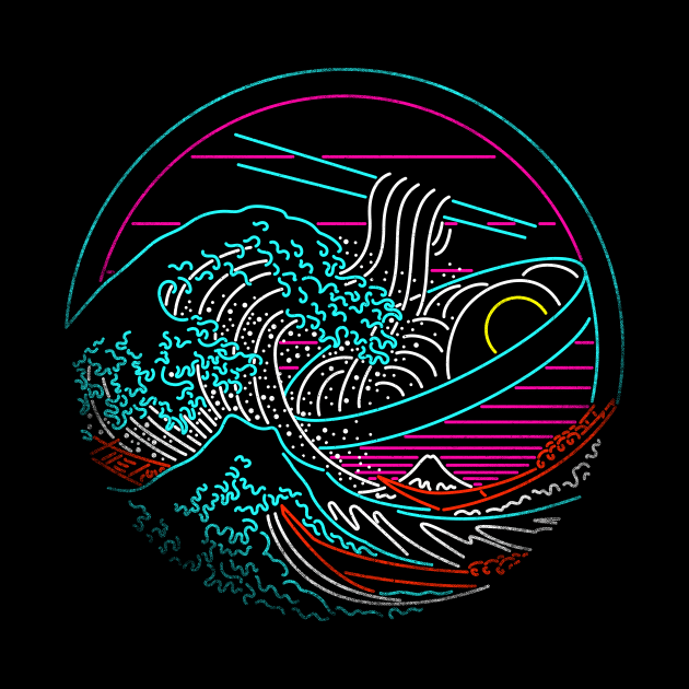 Great Neon Noodle Wave by rmtees