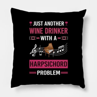 Wine Drinker Harpsichord Harpsichordist Pillow