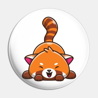 Cute Happy Red Panda Cartoon (2) Pin