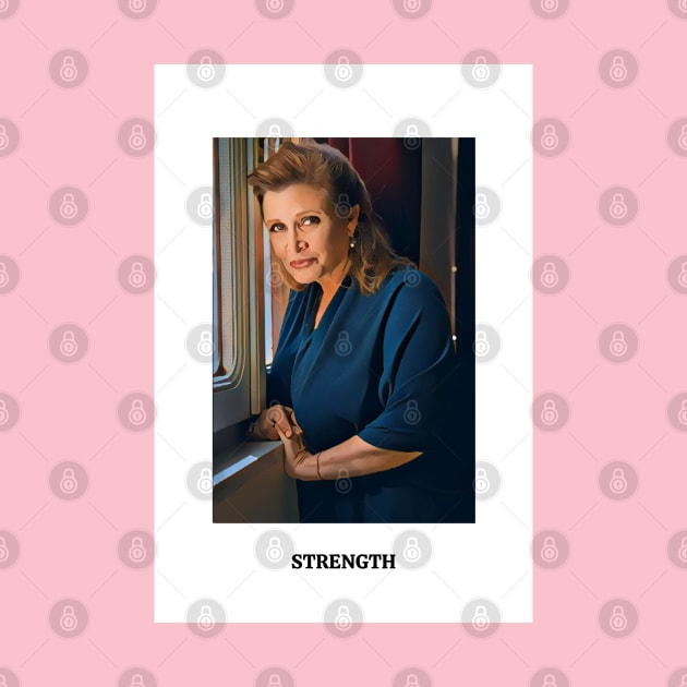 Strength Tarot Card - Carrie Fisher by Hoydens R Us