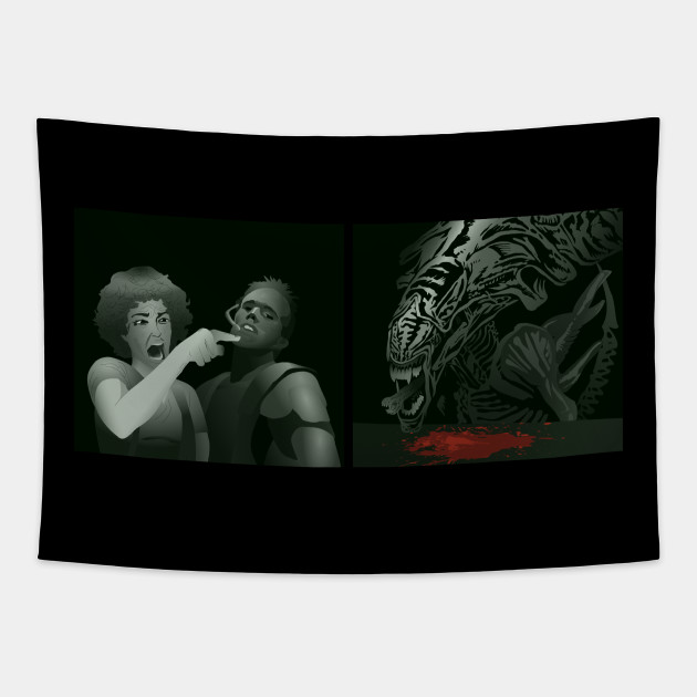 Ripley Yelling At Alien Confused Cat Meme Tapestry Teepublic