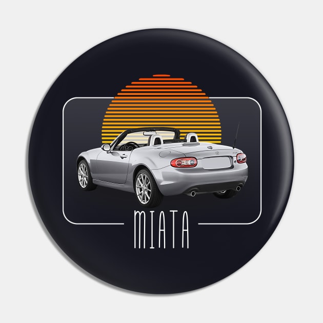 Mazda Miata  // Retro Classic Car Lover Design Pin by DankFutura