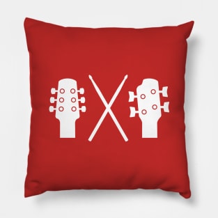 Guitar Drumsticks Bass (white) Pillow