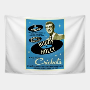 Buddy Holly In Person (Blue) Tapestry