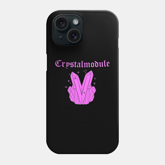 Crystalmodule pink color and vintage letters. Phone Case by Master2d