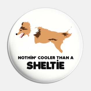 Shetland Sheepdog Sheltie Pattern Miniature Collie Dog Breed in Black Pin