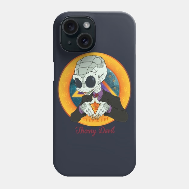 Reptilian Alien Overlord Phone Case by Thorny Devil Design
