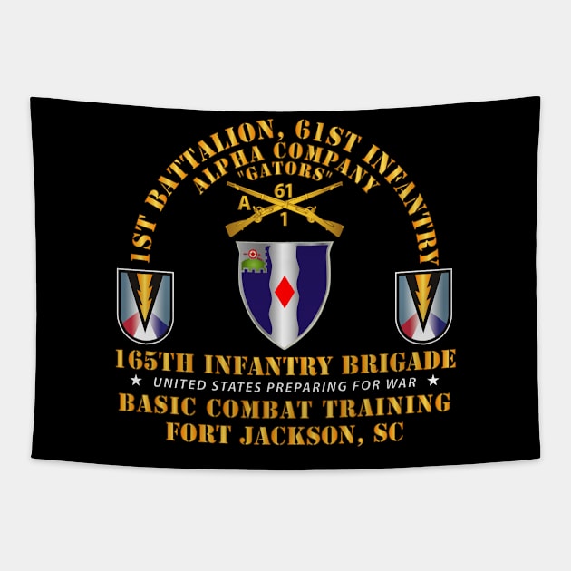 A Co 1st Bn 61st Infantry (BCT) - 165th Inf Bde Ft Jackson SC Tapestry by twix123844