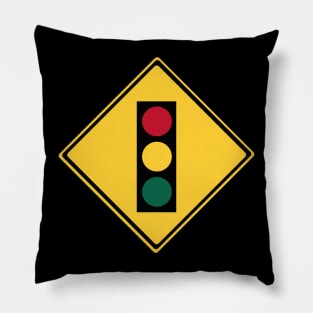 Traffic Lights Symbol Warning Sign Pillow