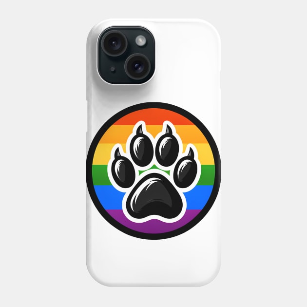 LGBTQ Furry Pride Pawprint Logo Phone Case by Blue Bull Bazaar