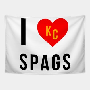 I love Spags Kansas City Chiefs Superbowl Champions Tapestry