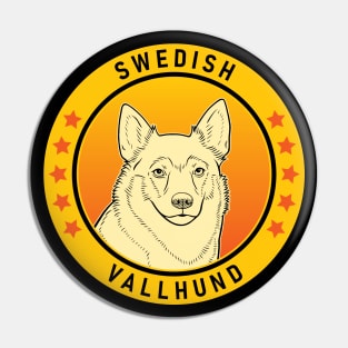 Swedish Vallhund Dog Portrait Pin