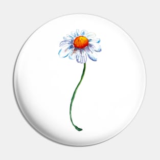 White Camomile Pin