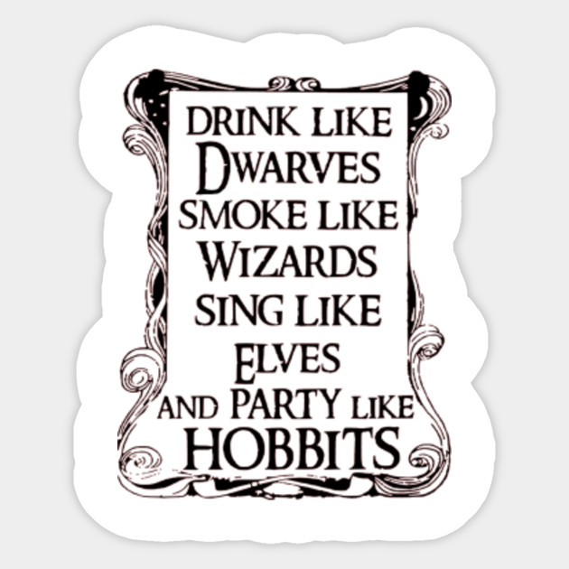 Lord Of The Rings Party Lord Of The Rings Sticker Teepublic Au