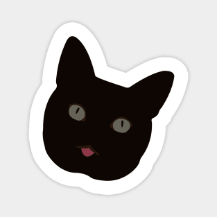 Black Cat Head Magnet