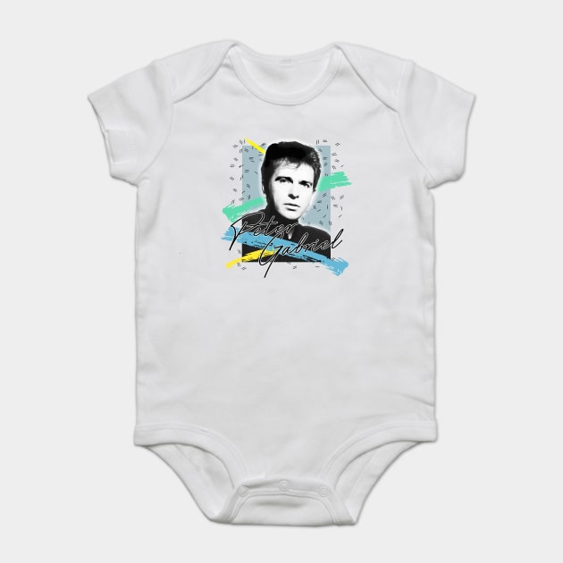 Peter Gabriel / 1980s Aesthetic Fan Art Design - Peter Gabriel - Baby  Bodysuit