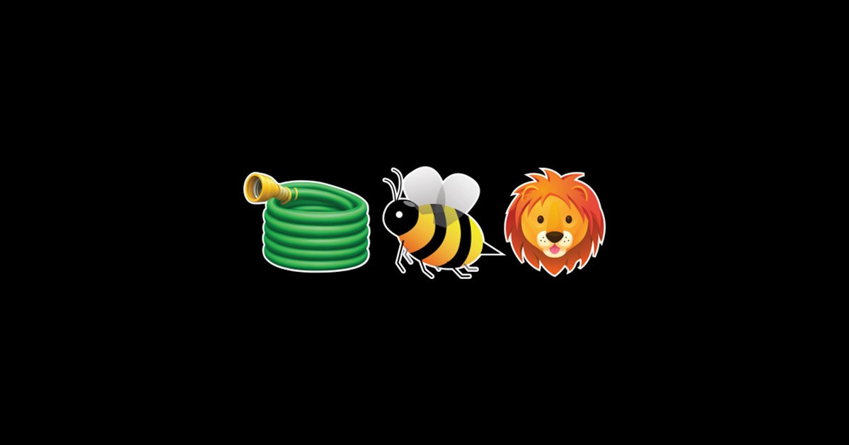 Hose Bee Lion Emoji Hose Bee Lion Emoji Sticker TeePublic