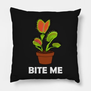 Bite Me Carnivorous Plant Tee Gift for Venus Fly Trap Pillow