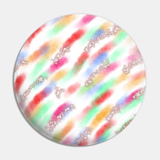 Red green watercolor sparkle glitter art Pin