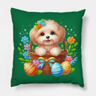 Maltipoo Easter Bunny Pillow