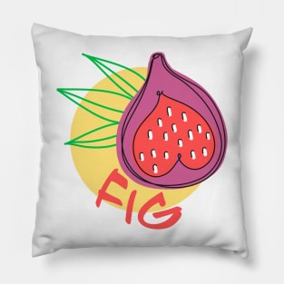 Fig Tropical Fruit Palm Leaf Pattern Pillow