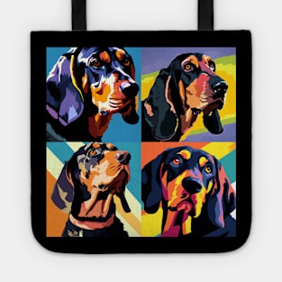 Black and Tan Coonhound Pop Art - Dog Lover Gifts Tote