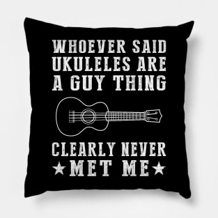 Uke Queen - Strumming Away Stereotypes with a Lighthearted Twist! Pillow