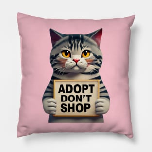 Adopt, Don't Shop! Pet Adoption Rocks Pillow