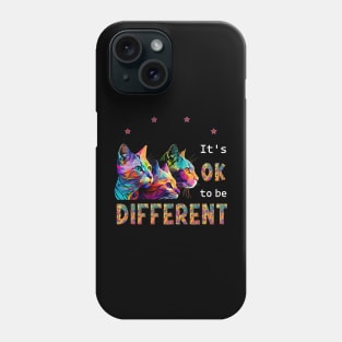 Cute Cats , Its Ok To Be Different Phone Case