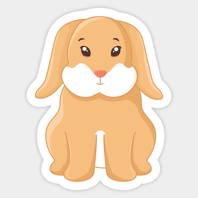 Lop Eared Rabbit Adorable Cute Kawaii Animals Lop Eared Rabbit Sticker Teepublic Uk Cute kawaii adorable rabbit bunny cartoon stock vector royalty. teepublic