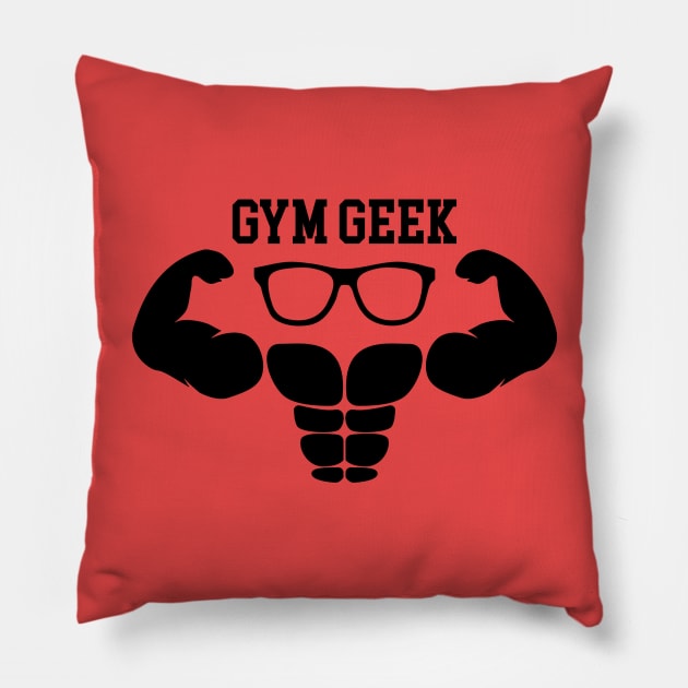 Gym geek Pillow by NotoriousMedia