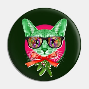 Meow Mistletoe Pin