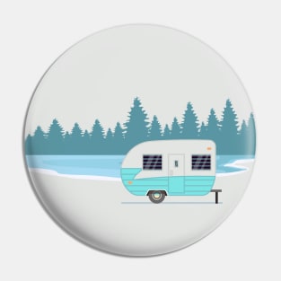 Lispe RV Camping Lake Pine Trees Pin