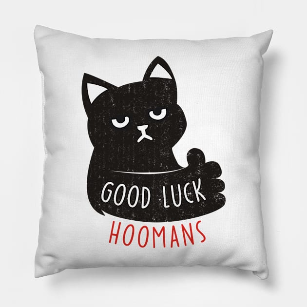 funny cat Pillow by teemarket